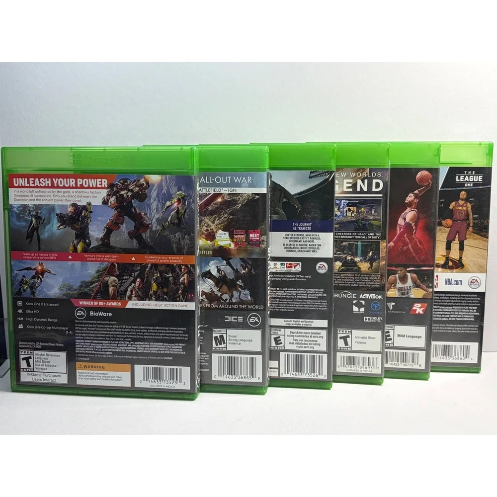 Xbox One Game Lot Battlefield 1 Anthem Destiny FIFA 18 NBA 2K17 NBA Live 18  NM